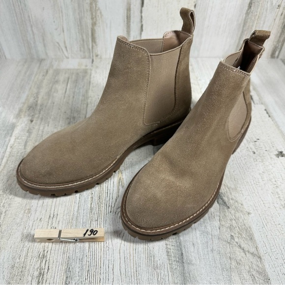 Steve Madden Leopold Tan Brown Leather Pull On Chelsea Ankle Boots #190 - Picture 10 of 12